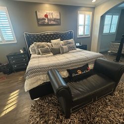 Bedroom Set For Sale - 8-piece (Bed Sides Need Upholstering)