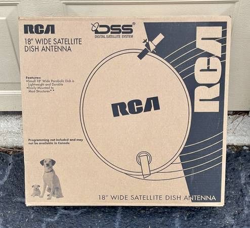NEW In Box RCA 18” Wide Satellite Dish Antenna