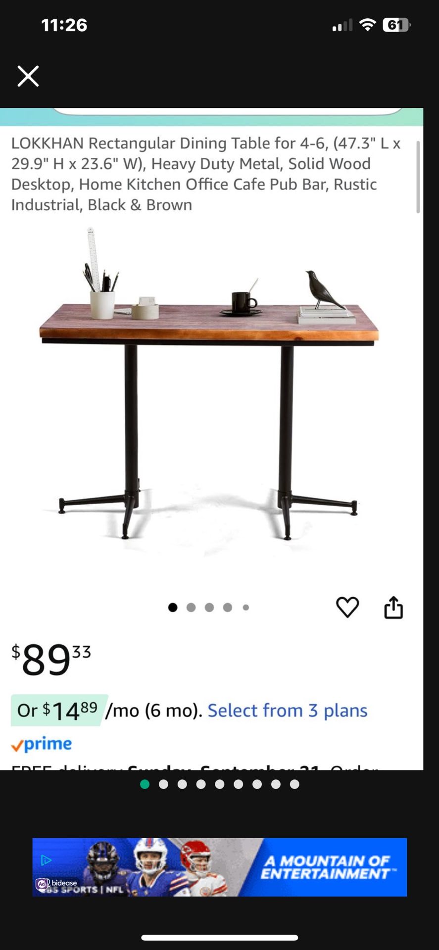 Desk Or Table, Dining, Console, End, New, See Pictures For Size