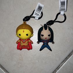 Guardians Of The Galaxy Vol. 3 Collectors Bag Clips / Adam Warlock & Mantis Keychains 