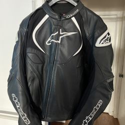 Alpinestars Jaws Perforated Leather Jacket WHITE US 54/EU 64