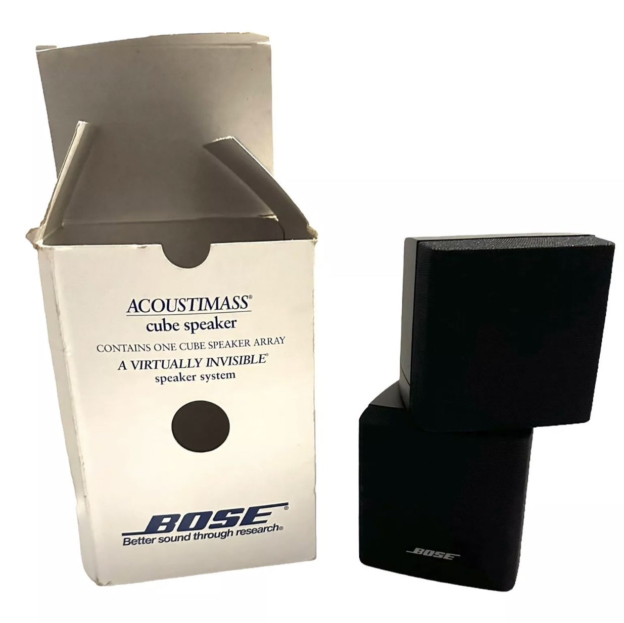 1 Bose New in Box Double Cube Speaker DoubleShot Acoustimass Lifestyle Black