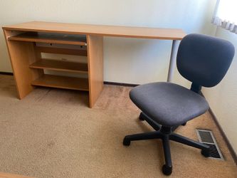 Computer desk with desk chair