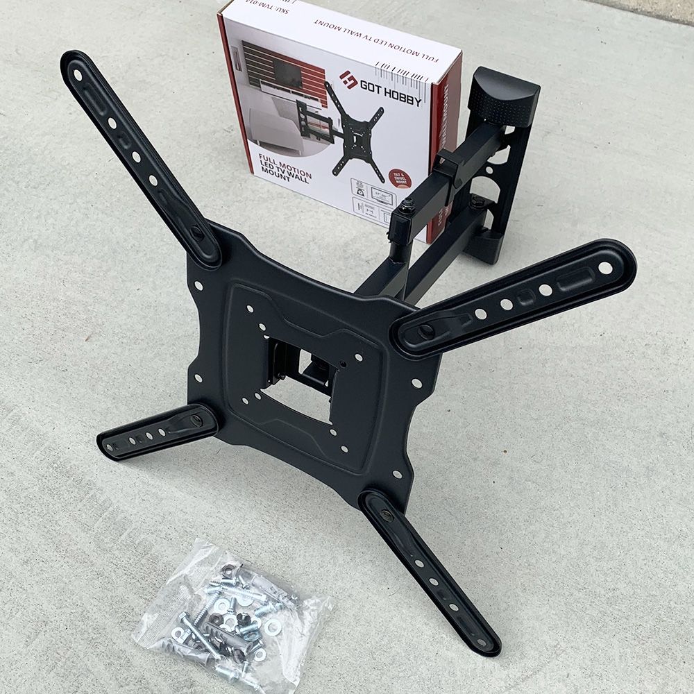 $19 (New) Full Motion TV Wall Mount for 17-55” TVs Swivel and Tilt Bracket VESA 400x400mm, Max weight 66 Lbs And 