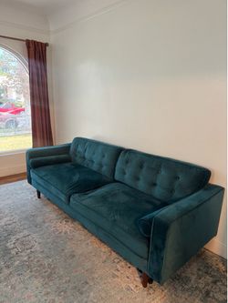 Harriet 84 - Couch in Teal Green