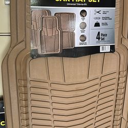 4 piece set of car mat - 🆕 Beige! Sizes : front & passenger large 28.5 in W20.5 in.