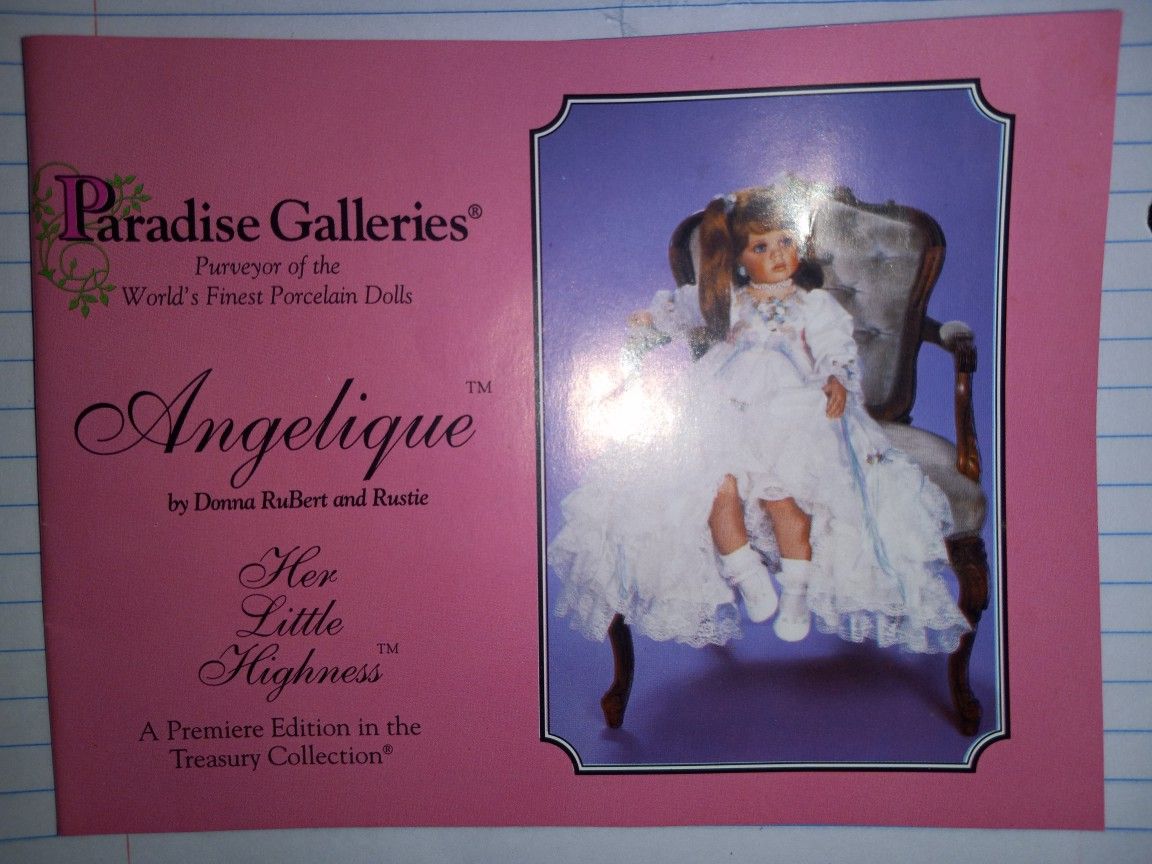 Paradise Porcelain Doll 3ft Tall Still In Box!!!