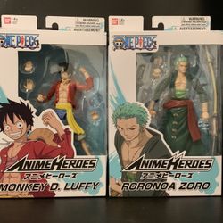 luffy and zoro one piece anime hero action figure