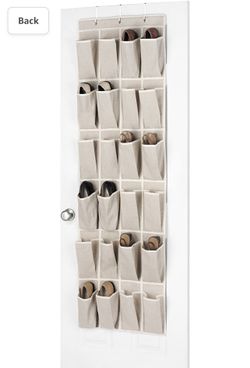 TWO Linen Over The Door Show Organizer