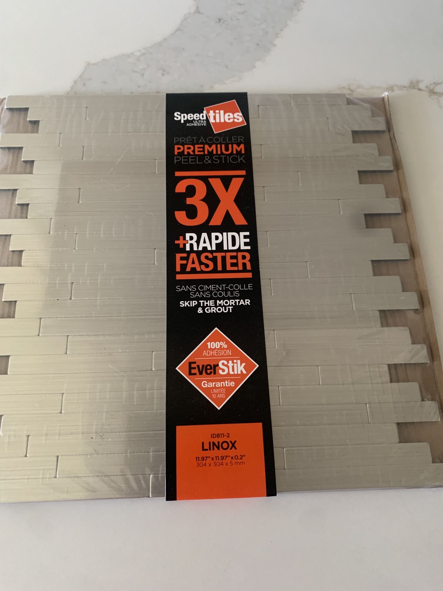 Stainless Back Splash Tiles. Box Of 5 Sheets
