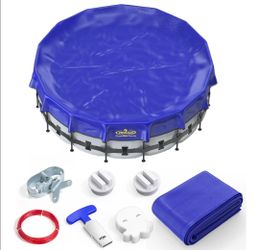Pool Covers for Above Ground Pools - 24 ft Round Winter Pool Cover, Extra Durable Cold- and UV-Resistant Heavy-Duty Swimming Pool Cover for Winterizin