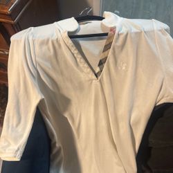 Burberry white luxury polo