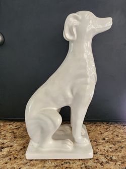 Ceramic Sculpture Greyhound Dog