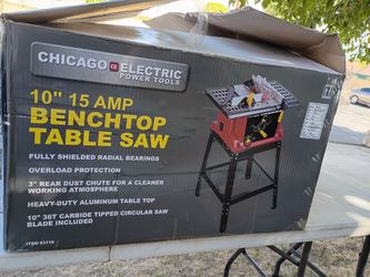 Chicago Electric 10" 15 Amp Benchtop Table Saw