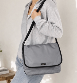 Kate Spade Grey Nylon Crossbody Messenger Bag