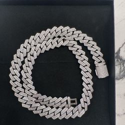 vvs lab made  diamond mosaic Cuban chain