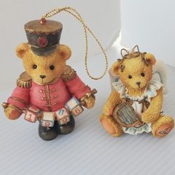 Lot Of 2 Cherished Teddies Ornaments Christmas Angel Toy Soldier 1(contact info removed) Bears
