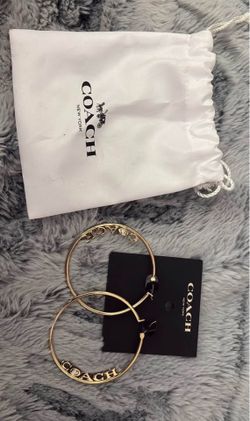 Coach gold hoops