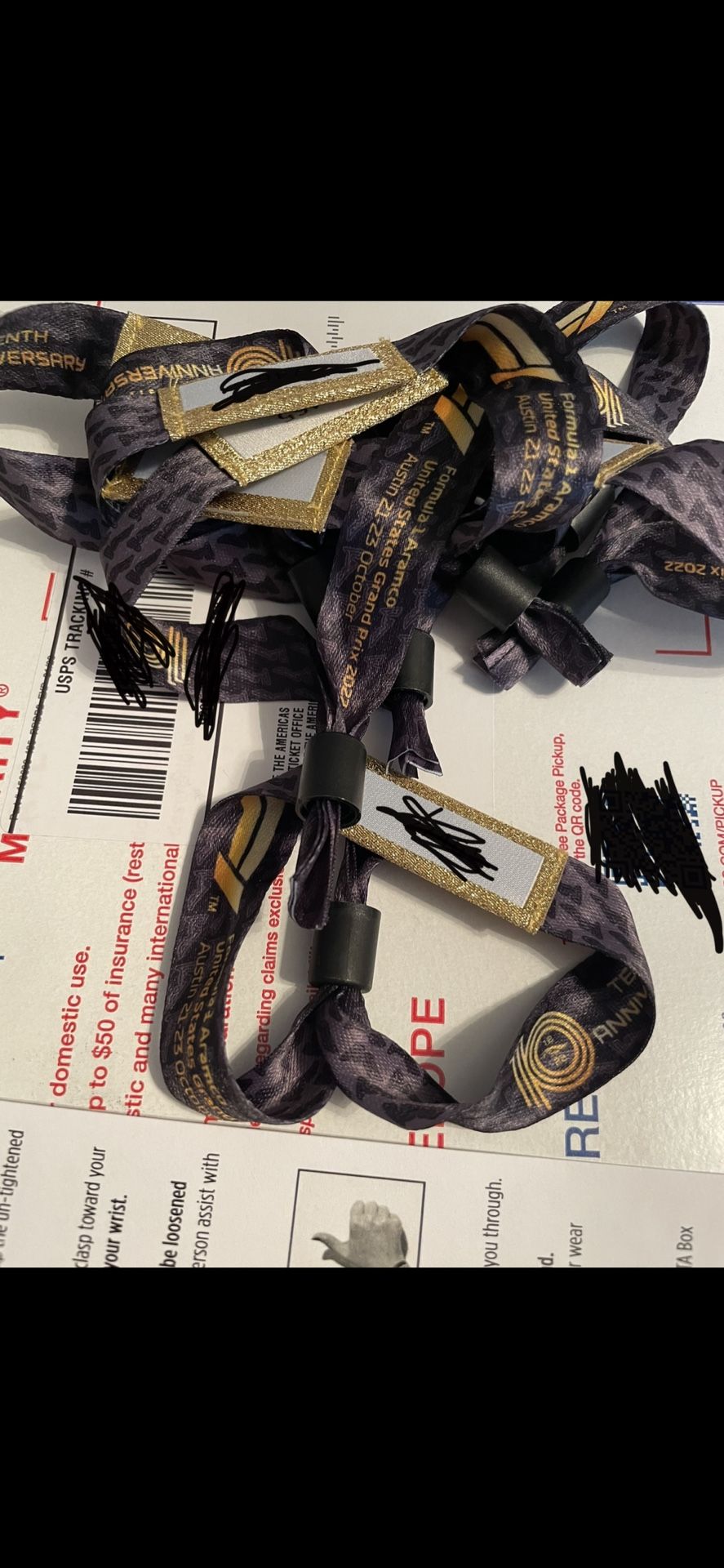 5x F1 COTA Wristbands GA