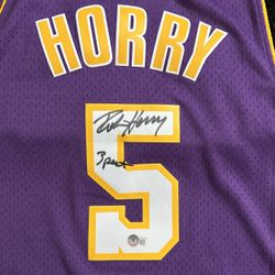 Robert Horry Autographed Lakers Jersey 
