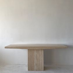 Vintage travertine console table made in Italy (1970s)