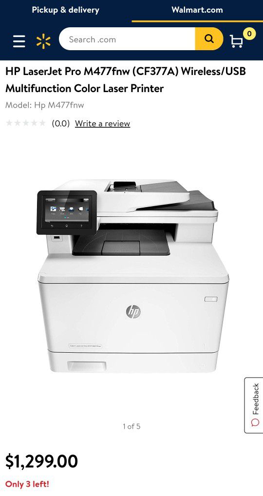 HP LaserJet M477FNW Color BW Laser Printer