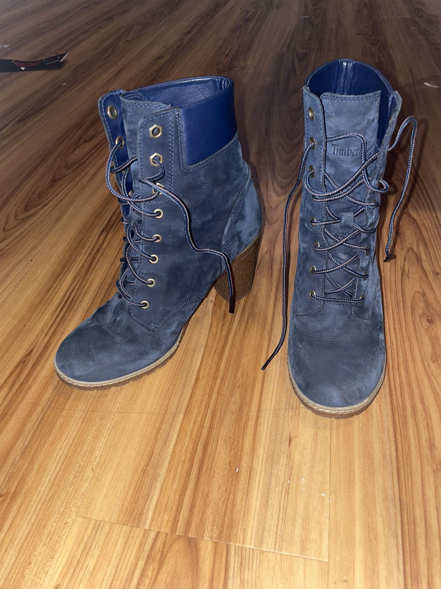 Timberland Navy Suede Boots Sz 7.5