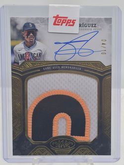 Topps Tier One Rodriguez Auto Patch Card 04/10