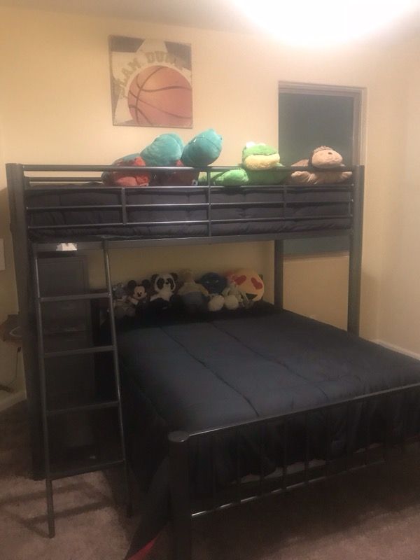 Twin Full Bunk Bed With Desk On Side For In El Paso Tx Offerup Twin Full Bunk Bed With Desk On Side El Paso