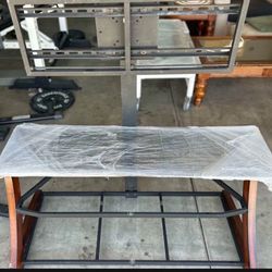 Tv Stand With 3 Glass Shelves. Adjustable. 