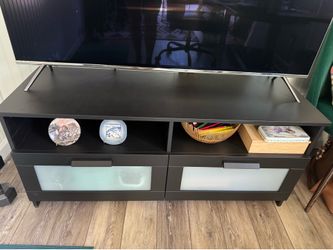 Black TV unit with drawers