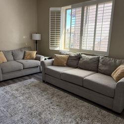 Living Spaces Sofa Set – Clean, Firm, Pick Up Only
