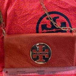 Tory Burch Clutch With Gold Chain