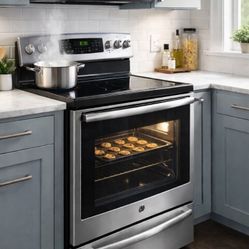 GE Stainless Steel Glass Top stove $300