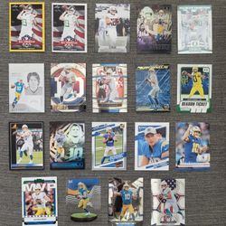 Justin Herbert Lot of 19 Total DIFFERENT Football Cards HIGH GRADE MINT ROOKIE San Diego Chargers