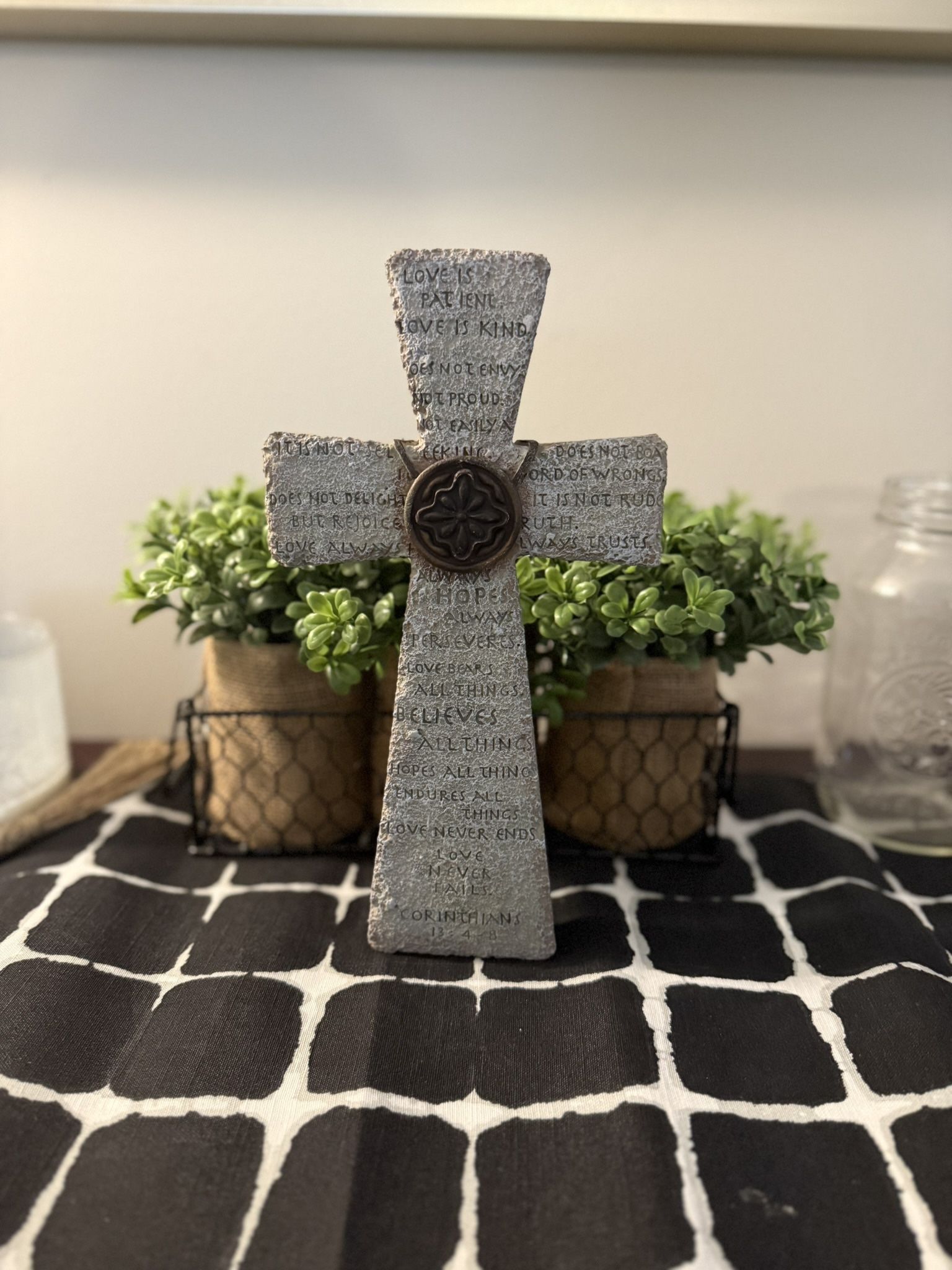 Love is Patient Cross Decor