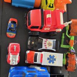  truck toys semis,police cars, ambulance, fire truck, motorcycles,etc
