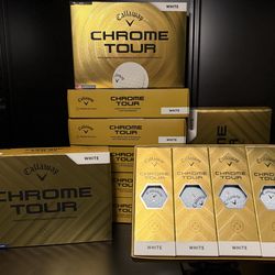 Brand New Callaway Chrome Tour Golf Balls  - White  | $35/box (one dozen) — 40% OFF RETAIL