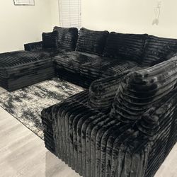Brand New Super Plush Comfy Corduroy Sectional Set 