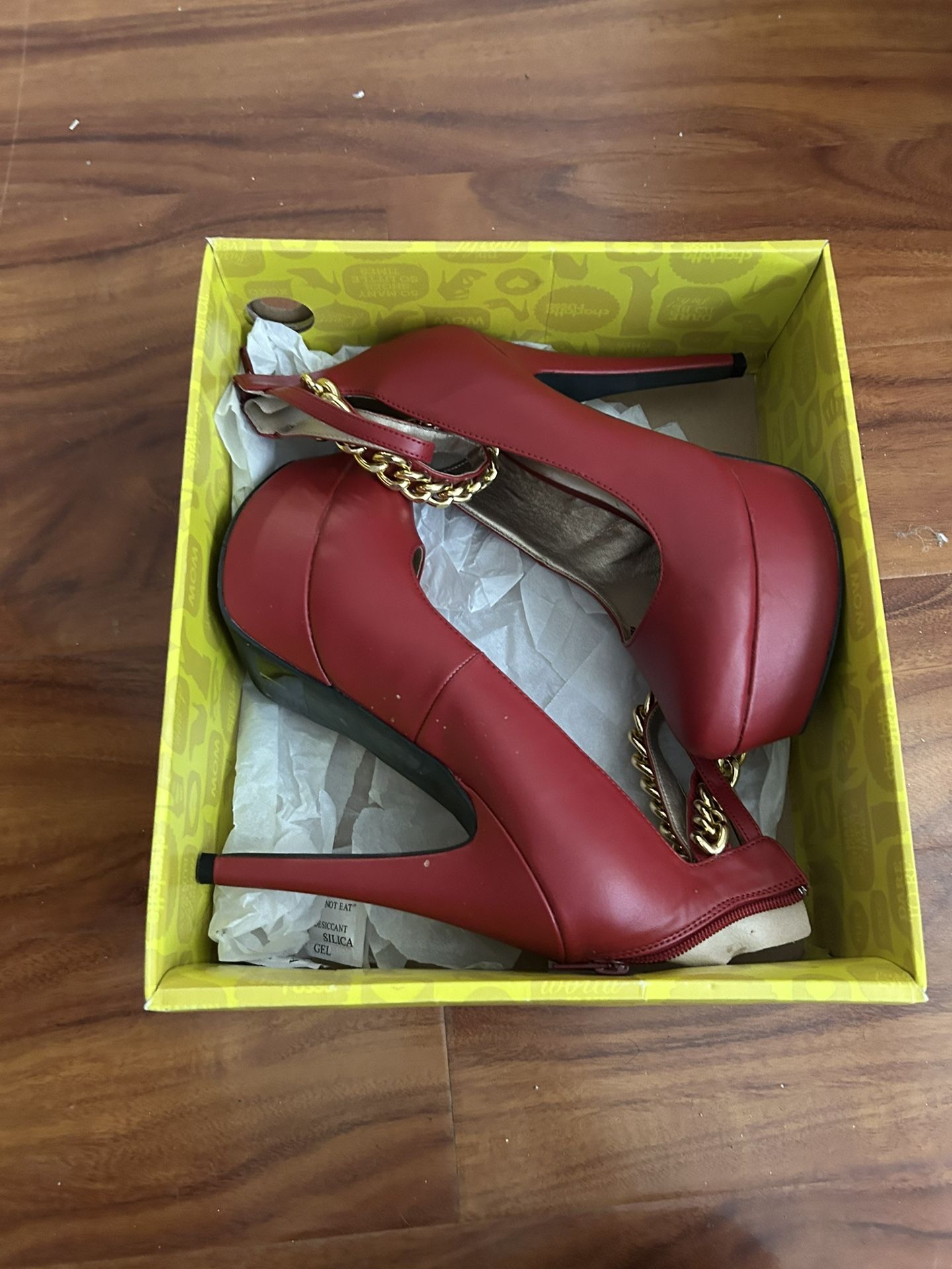 Charlotte Russe red heels, size 8
