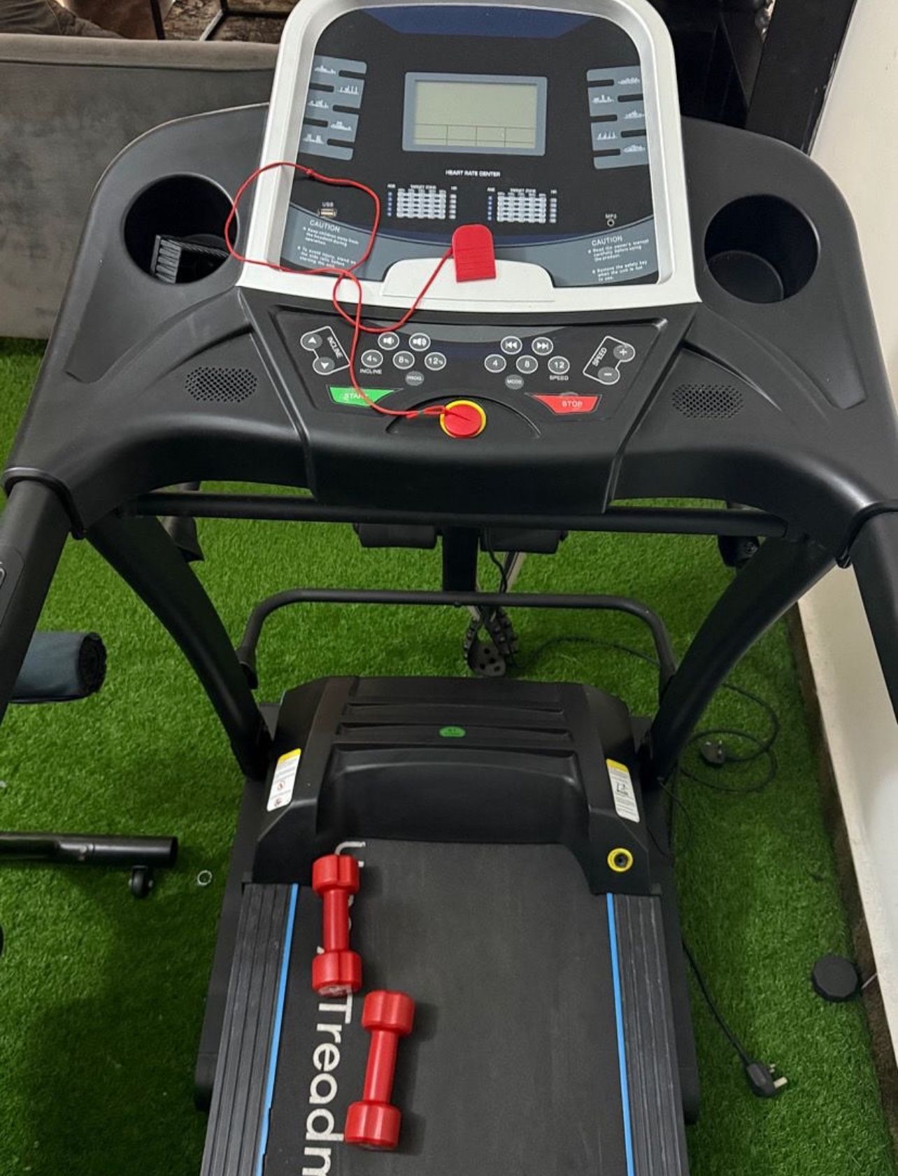Treadmill With Massager, Dumbbell And Sit-up Bench