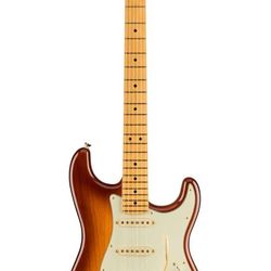 Fender 75th Anniversary Commemorative Stratocaster MN 2-Color Bourbon Burst w/Hardshell Case Fender Mustang w/ GTX100 Guitar Amp