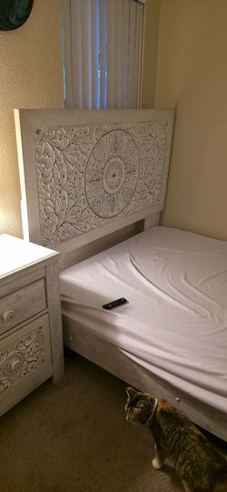Beautiful Carved Wood Bedroom Set – Like New – Originally $3,000