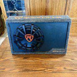 Rockville Powered Subwoofer Enclosure – Built-In Amp, Deep Bass