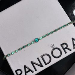 Pandora Green Stone Pave Tennis Bracelet