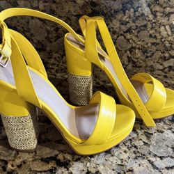 Aldo Yellow Heels