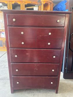Tall Wood Chest of Drawers Dresser