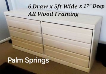 Dresser Wood 6 Draw- Palm Springs 🌴