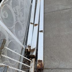 Scrap metal three metal bar pipes