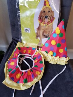 $4 New Standard Size Dog ClownCostume